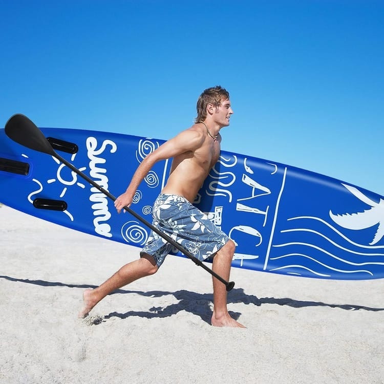 Paddle Gonflable Bleu Foncé – Kit Complet de Stand Up Paddle (305 cm x 76 cm x 16 cm) 1 personne (Max 115kg.) Set de Stand Up Paddle