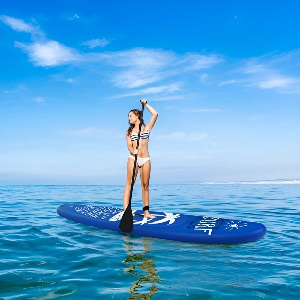 Paddle Gonflable Bleu Foncé – Kit Complet de Stand Up Paddle (305 cm x 76 cm x 16 cm) 1 personne (Max 115kg.) Set de Stand Up Paddle
