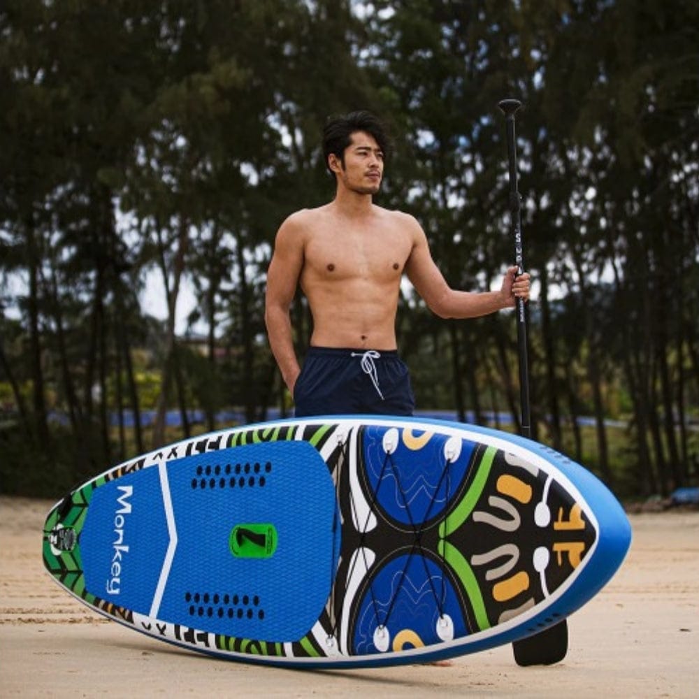 Paddle Gonflable Bleu Foncé – Kit Complet de Stand Up Paddle (350 cm x 84 cm x 15 cm) jusqu'à 2 personnes (Max 180kg.)