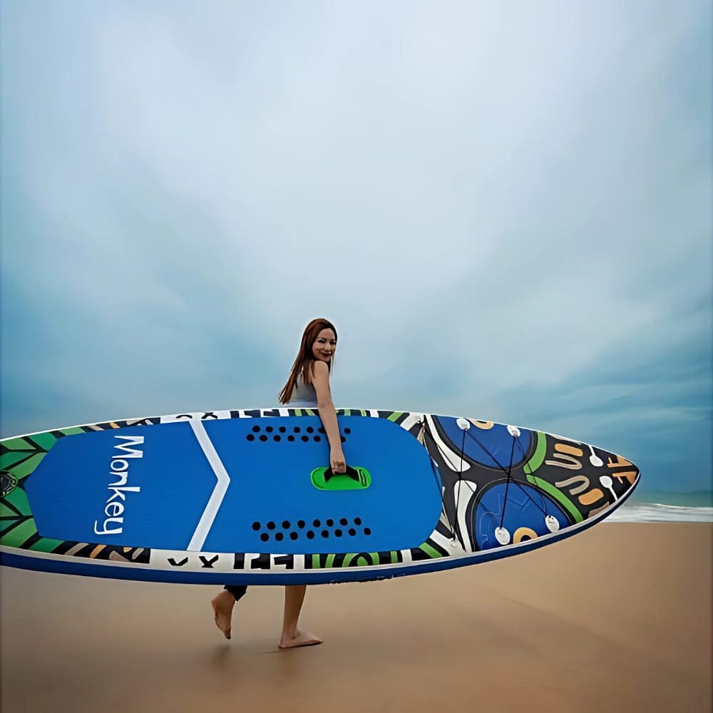 Paddle Gonflable Bleu Foncé – Kit Complet de Stand Up Paddle (350 cm x 84 cm x 15 cm) jusqu'à 2 personnes (Max 180kg.)