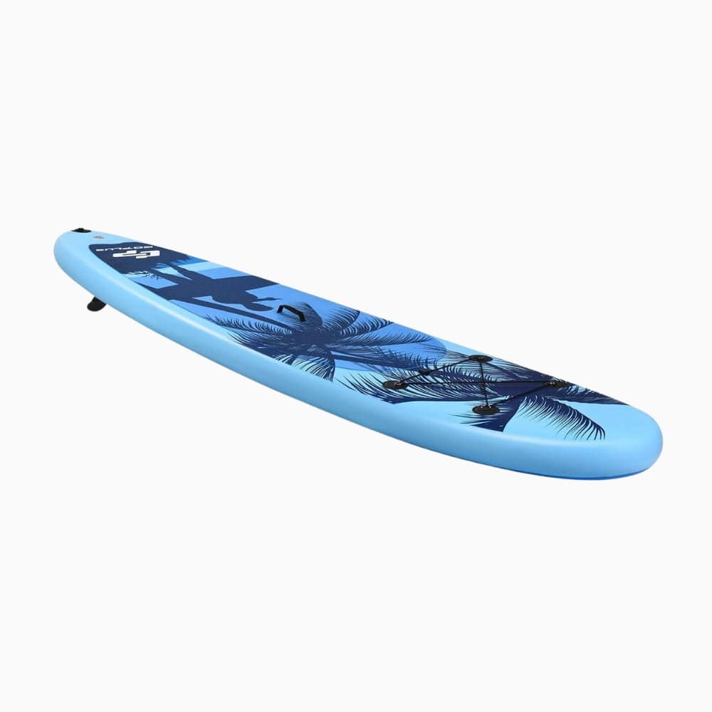Paddle Gonflable Bleu Clair – Kit Complet de Stand Up Paddle (305 cm x 76 cm x 16 cm) 1 personne (Max 115kg.) Set de Stand Up Paddle