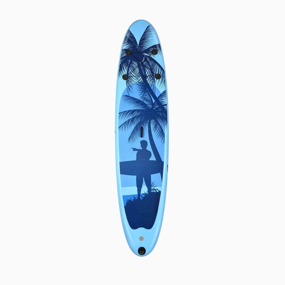 Paddle Gonflable Bleu Clair – Kit Complet de Stand Up Paddle (305 cm x 76 cm x 16 cm) 1 personne (Max 115kg.) Set de Stand Up Paddle