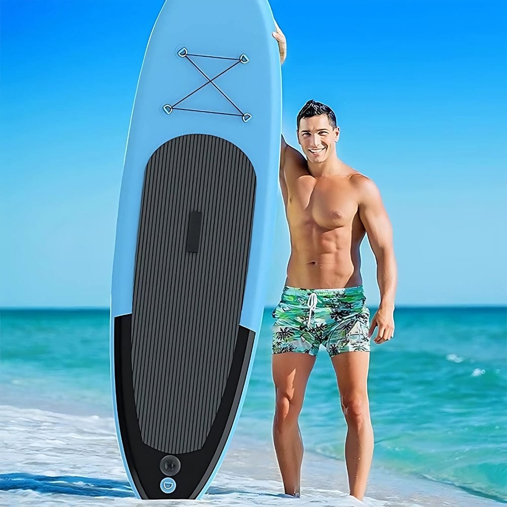 Paddle Gonflable Bleu Océan – Kit Complet de Stand Up Paddle (304 cm x 77 cm x 15.5 cm) convient pour un adulte et un enfant (Max 130kg.)