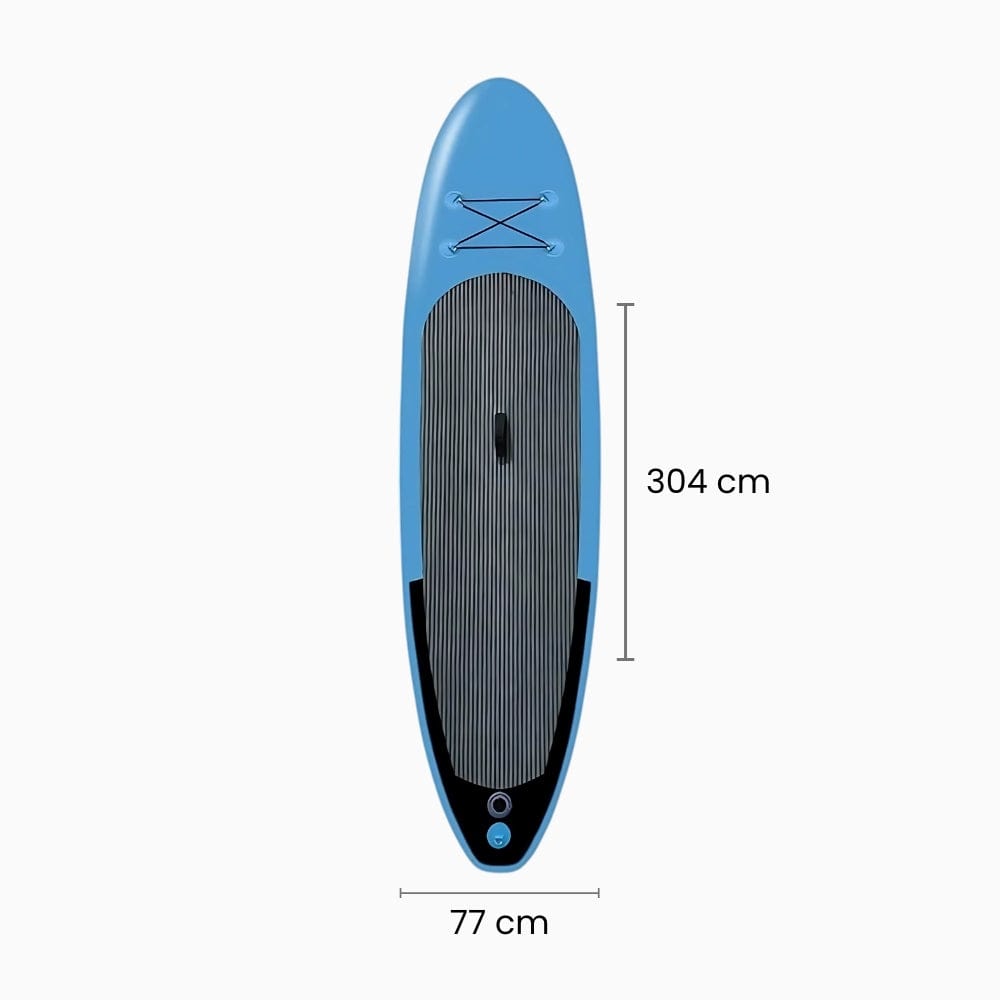 Paddle Gonflable Bleu Océan – Kit Complet de Stand Up Paddle (304 cm x 77 cm x 15.5 cm) convient pour un adulte et un enfant (Max 130kg.)