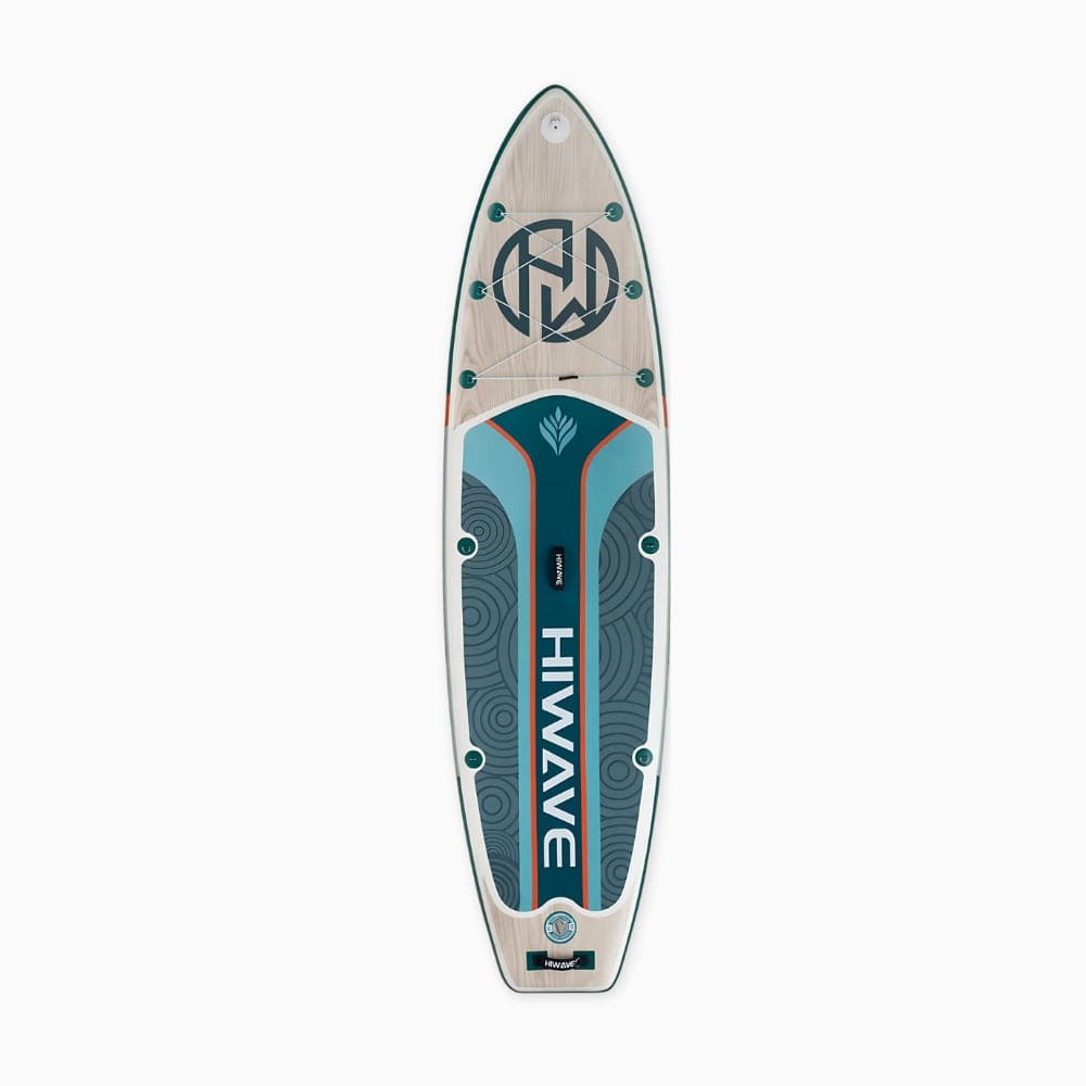 Paddle Gonflable Bois clair – Kit Complet de Stand Up Paddle avec support caméra (335 cm x 86 cm x 15 cm) jusqu'à 2 personnes (Max 175kg.)