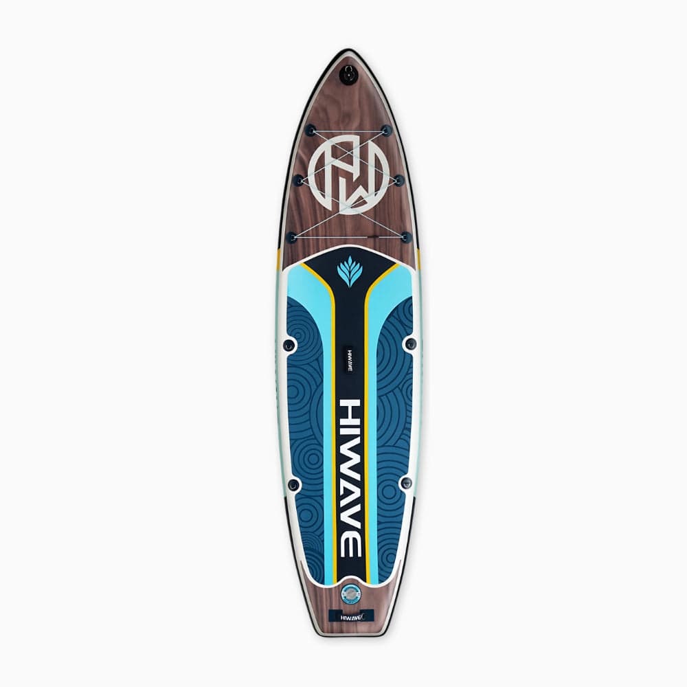 Paddle Gonflable Bois Foncé– Kit Complet de Stand Up Paddle avec support caméra (335 cm x 86 cm x 15 cm) jusqu'à 2 personnes (Max 175kg.)